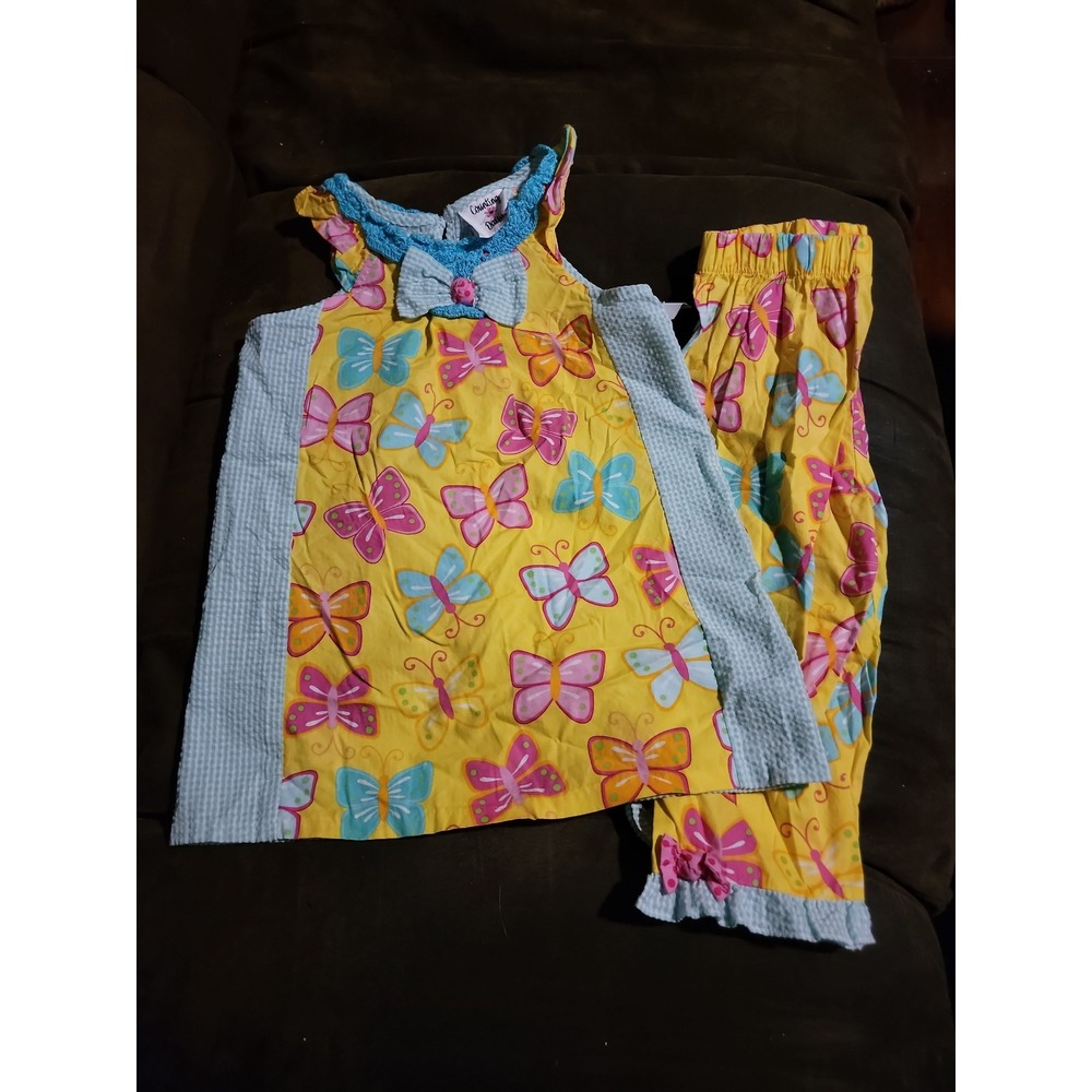 Counting daisies butterfly spring Easter dress and pants size 5